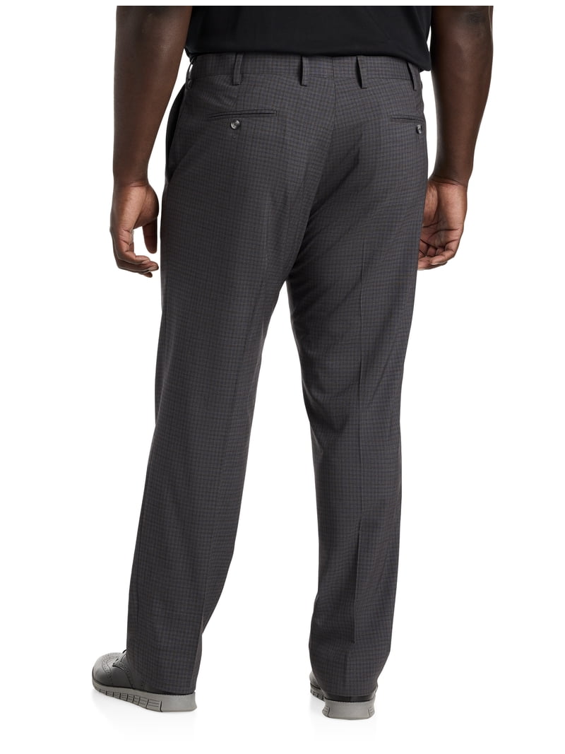 Waist-Relaxer Mini Plaid Dress Pants Grey 50 x 32 - Walmart.com