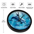 thumbnail image 3 of Dolphin 9.8 Inch Silent Non-Ticking Round Digital Wall Clock, Battery Operated, Easy-to-Read Clock for Bedroom Living Room Kitchen Bathroom Decoration, 3 of 6