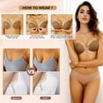 thumbnail image 4 of Soutien Invisible Autoadhesivo Sin Tirantes AURUZA Push Up Color Café, 4 of 5