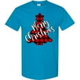 thumbnail image 3 of Inktastic Red Buffalo Plaid Christmas Tree T-Shirt, 3 of 5