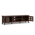 thumbnail image 3 of Artisan Solid Wood Contemporary 72 inch Wide Low TV Stand with Two 26 inch Wide 5 Shelf Bookcases in Russet Brown (Set of 3), 3 of 10