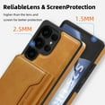 thumbnail image 4 of Allytechgroup Compatible with Magsafe 2 in 1 Detachable Samsung Galaxy S25 Ultra Wallet Case, PU Leather RFID Blocking Flip Kickstand with Card Holder for Samsung Galaxy S25 Ultra, Brown, 4 of 9