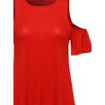 thumbnail image 3 of Women's Cold Shoulder Solid Top, 3 of 3