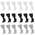 thumbnail image 3 of 3-12 Pairs For Men Athletic Sports White Gray Black Cotton Tube Socks Size 9-15, 3 of 7