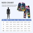 thumbnail image 4 of Salouo Colorful Mushroom Print Button-Front Long Sleeve Pajama Set for Men, Soft 2Pjs Men's Long Sleeve Sleepwear-Large, 4 of 7