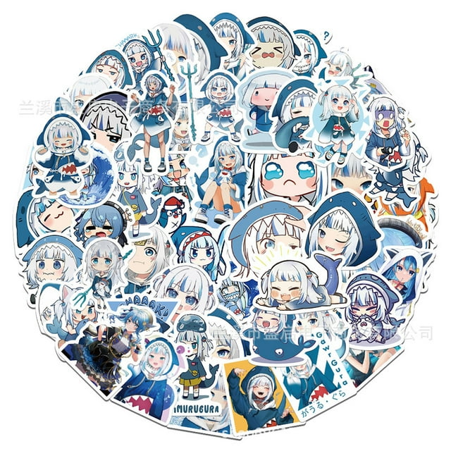 Paquete de pegatinas Hololives Vtubers Anime, 60 unidades, pegatinas para carto de 3 a 8 cm