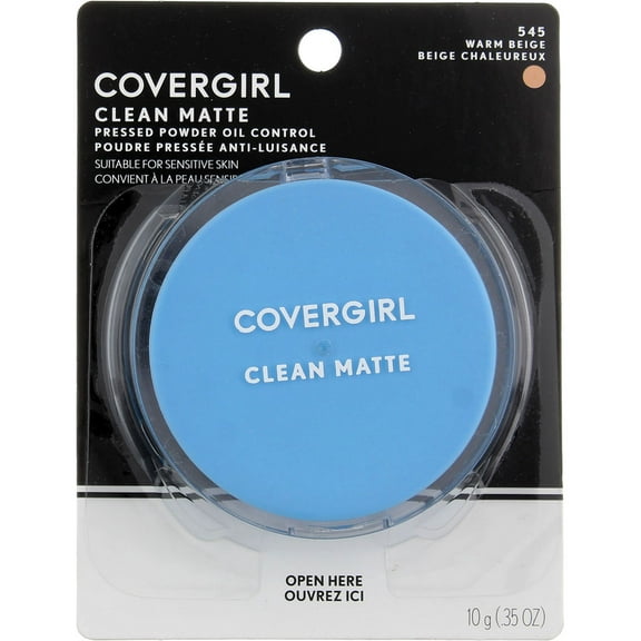 2 Pack - CoverGirl Clean Oil Control Compact Pressed Powder, Warm Beige [545], 0.35 oz