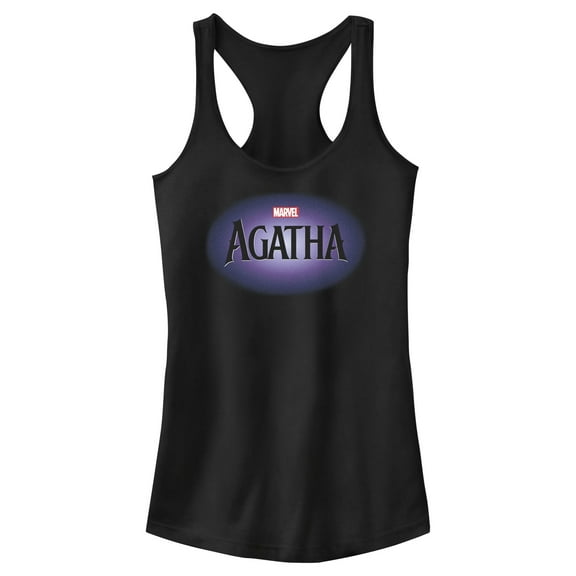 Junior's Marvel: Agatha All Along Purple Logo Racerback Tank Top