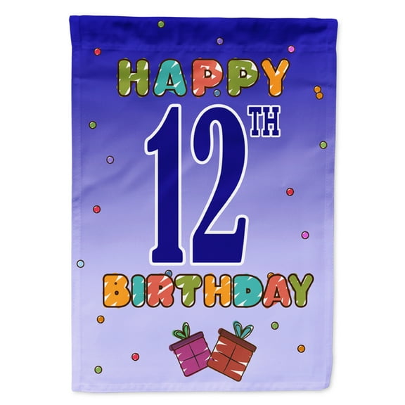 Happy 12th Birthday Garden Flag