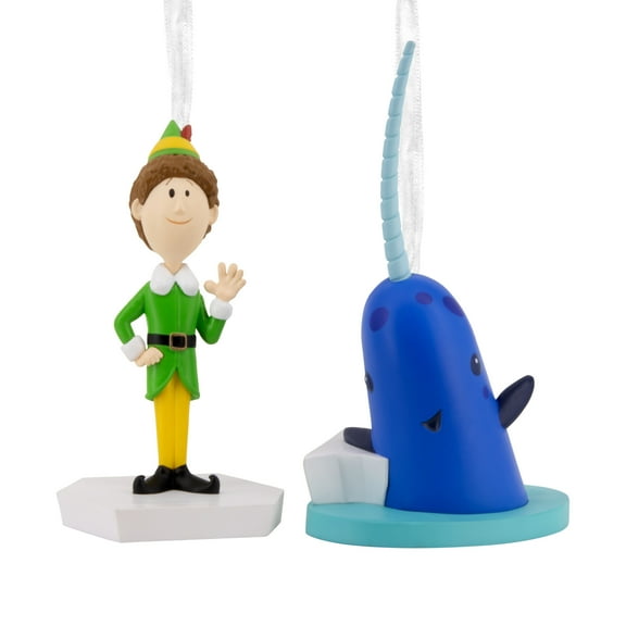 Hallmark Ornament TPR Figural Elf & Narwhal