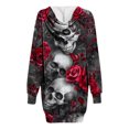 thumbnail image 6 of Taqqpue Halloween Costume Hoodie Dress for Women Fashion Ghost Pumpkin Witch Mini Dresses Long Sleeve Outfit Cosplay Halloween Party Dress with Pockets, 6 of 7