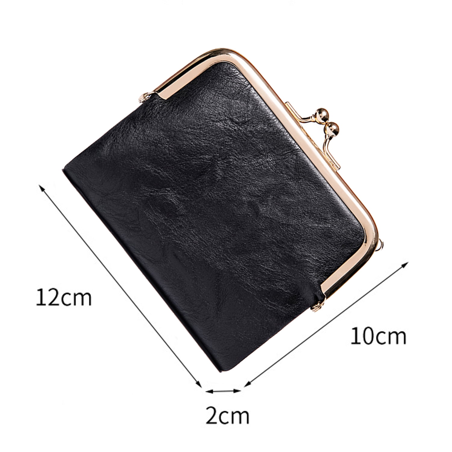 Kiss Lock Clasp Buckle Coin Purse Women First Layer Cowhide Mini Wallet  High Quality Genuine Leather Portable Small Money Bag