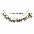 thumbnail image 3 of Halloween Pumpkin Leaf Garland, Artificial Fall Harvest Vine Decoration, Mixed Color Floral Garland, Flexible Hanging Greenery For Fireplace Door Wall Window Table Party Holiday Decor, 3 of 6