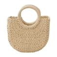 thumbnail image 2 of Straw Tote Bag Handmade Woven Beach Bag Summer Straw Handbag Boho Style Large Capacity Tote Bag for Women Travel Beach Vacation Picnic Resort Daily Use Stylish Rattan Carry Bag Lightweight Summer Use, 2 of 6