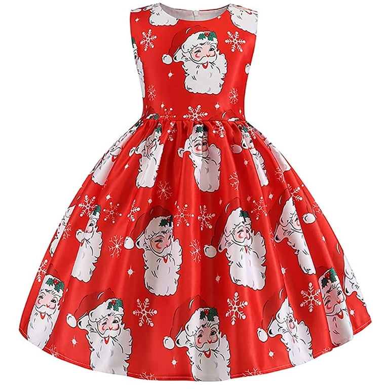 Girls Christmas Dresses Fancy Halloween Christmas Festival Party Dress 2-9Y  - Walmart.com