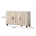 thumbnail image 5 of Benjara 45" 3 Door Sideboard Cabinet- 6 Shelves- 3 Door Handles- Ivory Gray, 5 of 7