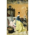 thumbnail image 2 of Vincente Capobianchi 11x14 Gold Ornate Wood Frame and Double Matted Museum Art Print Titled - The Yellow Dress (1875), 2 of 4