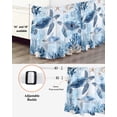thumbnail image 3 of Blue Beach Coastal Wrap Around Bed Skirts for California King Bed 16" Drop,Bed Skirt with Adjustable Elastic Belt Dust Ruffle Bed Valance for Bedroom Hotel Coral Nautical Sea Turtle Bed Frame Cover, 3 of 7