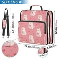 thumbnail image 3 of Zipper Binder 3 Rings Stationery Office Files Daily Organizer File Folder Storage Bag White Fat Cat, 3 of 8