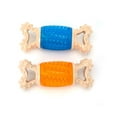 thumbnail image 4 of 6" Giggle Bones Tough Dental Dog Toy Durable Unique Shape Texture Massages Gums (Blue), 4 of 6