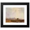 thumbnail image 2 of Richard Parkes Bonington 14x12 Black Modern Framed Museum Art Print Titled - Landscape Near Quilleboeuf, France, 2 of 5