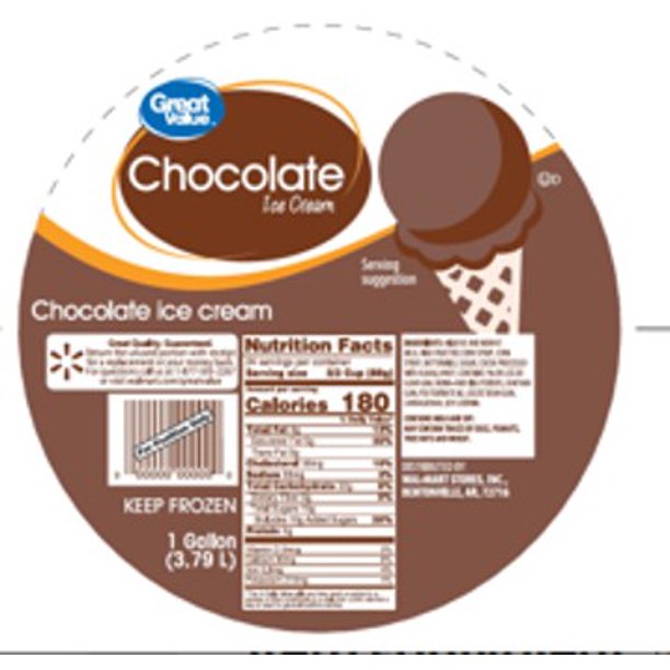 Great Value Chocolate Ice Cream Gallon