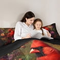 thumbnail image 5 of Feelyou Kawaii Robin Bird Bedding Comforter Set for Teen, Dreamy Groovy Flower Twin Comforter Sets, Rustic Farmhouse Animal Reversible Bedding Set, Ultra Soft Home Decor, 2-Piece, 5 of 8