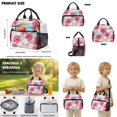 thumbnail image 5 of Xoenoiee Tropical Hibiscus Plumeria Flower Print Backpack for Girls Kids Backpack with Lunch Box and Zippered Pencil Case 3Pcs Set 17" Bookbag with Front Pocket Lightweight Elementary School Bag, 5 of 6