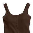 thumbnail image 4 of ZGRBOU Womens Built in Bra Tank Tops Cotton Sleeveless Button Henley Shirts Summer Casual Round Neck Slim Fit Basic Crop Cami, 4 of 4