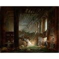 thumbnail image 3 of Hubert Robert 18x15 Black Modern Framed Museum Art Print Titled - A Hermit Praying in the Ruins of a Roman Temple (About 1760), 3 of 5
