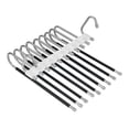 thumbnail image 4 of fastboy Multi Layer Folding Pants Hangers Slack Hotel Travel Wardrobe Rack Hanging Black 33.2 x 24cm 1Set, 4 of 6