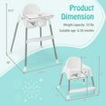 thumbnail image 3 of Babyjoy 4-in-1 Convertible Baby High Chair Feeding with Removable Double Tray& Footrest, 3 of 10