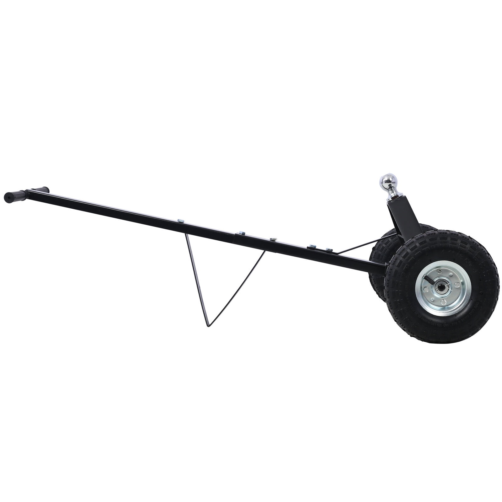 Trailer Dolly with Pneumatic Tires - 600 LB Capacity, 1-7/8" Hitch Ball, Heavy Duty Steel, Black, 47.6" L x 25.6" W x 15.6" H