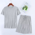 thumbnail image 4 of Conjunto de camiseta para hombre, pantalones cortos de manga corta, ropa de casa, ropa deportiva informal, pijamas de talla grande de verano, 4 of 5