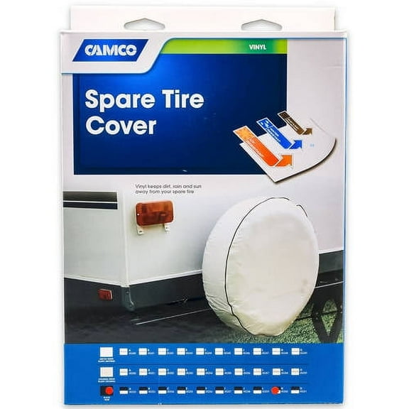 Camco 45260 Black 24" Vinyl Spare Tire Cover