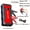 F19 Black Red, variant on Portable 12V Mini Slim Car Jump Starter & Power Bank with Flashlight, -C Power Bank Compatible for Smartphones/Tablets/Laptops, 12V Battery Booster for Cars, Motorcycles, Emergency (Compact, -)