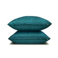 thumbnail image 2 of Teal Blue Decorative Lumbar Pillow Cover 12"x18" | Pack of 2 Modern Art Silk Oblong Cushion Cover | Solid & Two Tone Silk Pillowcases for Bed, Couch & Sofa, Modern Home Décor - Teal Blue Luxury, 2 of 9