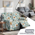thumbnail image 3 of TSOVTHRID White Daisy Floral Print Loveseat Covers Washable Stretch Recliner Slipcover Furniture Protector with Elastic Bottom Couch Covers for Dogs Pets, 3 of 7