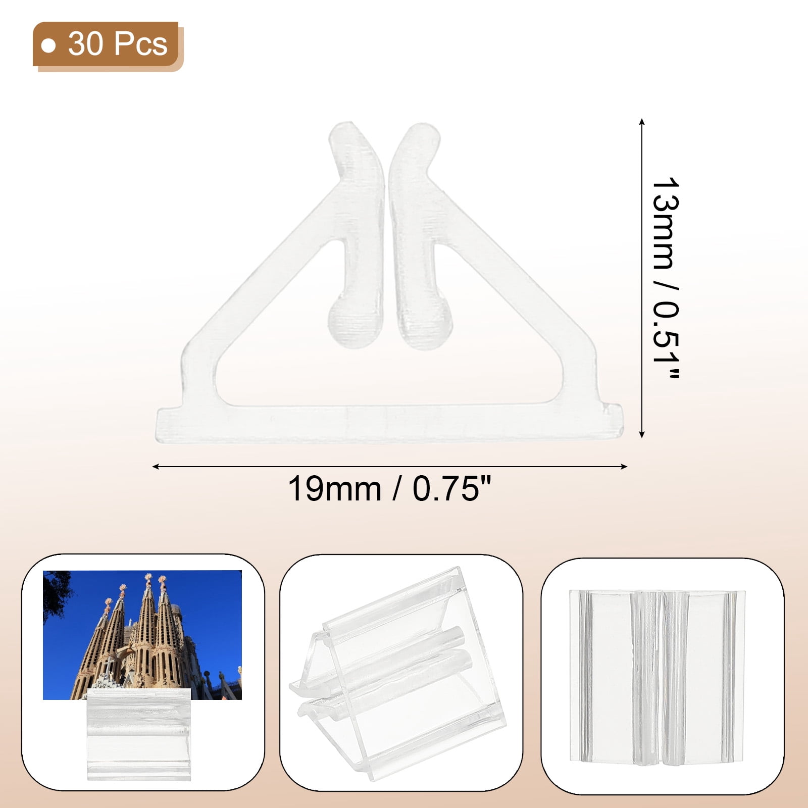 Unique Bargains Plastic Card Stands, Place Card Holders Number Stands Number Clear
