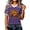 A212 Purple, variant on Yuncity Womens Shirts Halloween Pumpkin Graphic Print Tees Summer Fall V Neck Baseball Short Sleeve T-Shirts Casual Loose Fashion Tshirt Size L Green