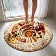 thumbnail image 5 of Sahpxhe Christmas Round Area Rug, 3D Optical Illusion Santa Stairwell Gift Pattern Door Mat for Indoor Home Porch Holiday Decor, 5 of 5