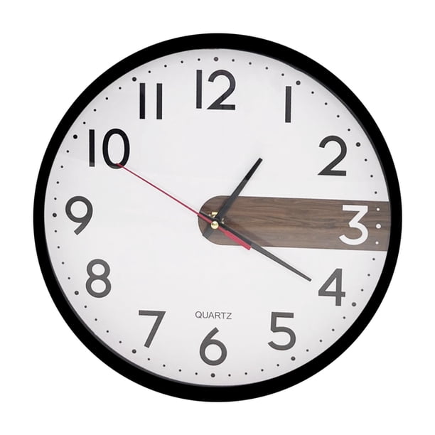 Reloj De Pared Silencioso Novedoso Plástico 26 Centímetros negro Mediano