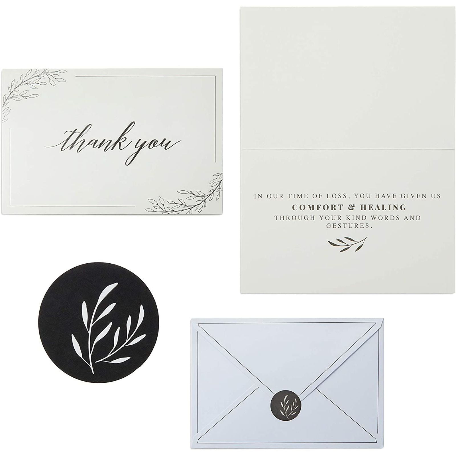 Stunning Lily Flower Black White Red Personalized Party Thank You Cards 
