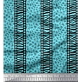 thumbnail image 1 of Soimoi Blue Cotton Cambric Fabric Stripe,Leopard & Wild Animal Skin Fabric Prints by Yard 42 Inch Wide, 1 of 1