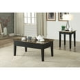thumbnail image 3 of ACME Dusty II 18" Square Faux Marble Top End Table in Light Brown, 3 of 5