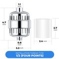 thumbnail image 5 of Senhu 20-Stage Shower Head Filter-Shower Head Filter for Hard Water, with 2 Replaceable Filter Cartridges, High Output Shower Water Filter for Removing Chlorine and fluoride, Polished Chrome, 5 of 7