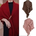 thumbnail image 2 of Open Front Shawl Ponchos Wrap for Women Knit Multicolor Sweater Wrap, 2 of 21