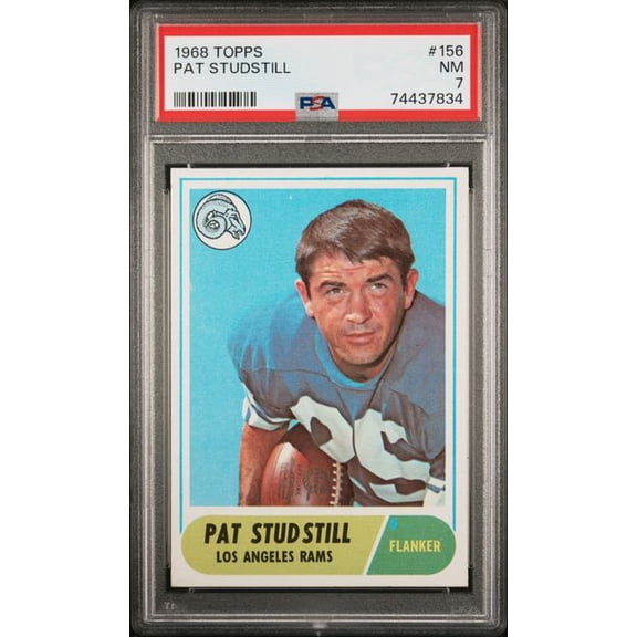 Graded 1968 Topps Pat Studstill #156 Football Card PSA 7 Near Mint