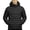 Black, variant on Mens Winter Padded Outerwear Lightweight Zipper Quilted Long Sleeve Puffy Coat Hooded Padded Windproof Solid Jacket Workout Outerwear