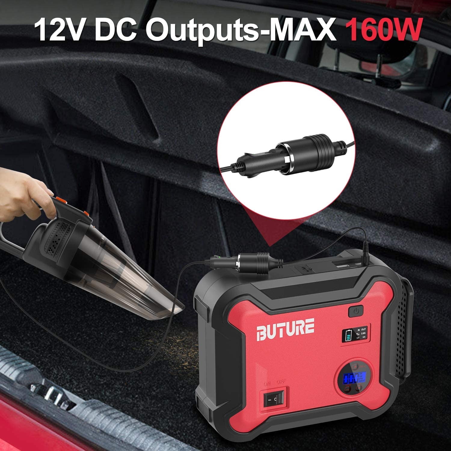 アクセサリー BUTURE Jump Starter with Air Compressor BUTURE 4000A Jump Starter with Air Compressor 150PSI